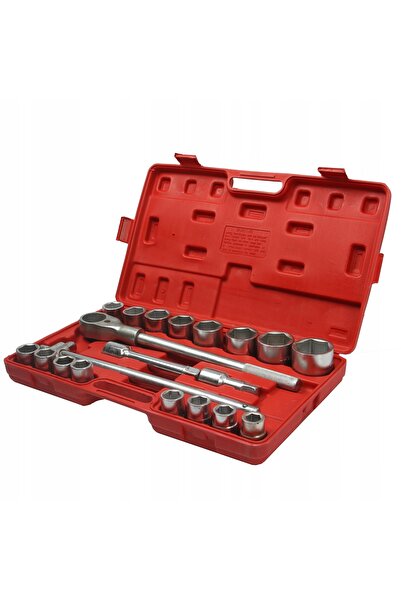 Silverina Set de chei tubulare argintii, 21 piese, 3/4 ", 19-50mm, hexagonale...