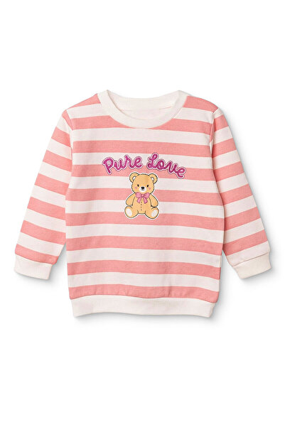 ebebek Hello Baby HelloBaby Kız Bebek Sweatshirt Ayı Baskılı Bisiklet Yaka Uz...