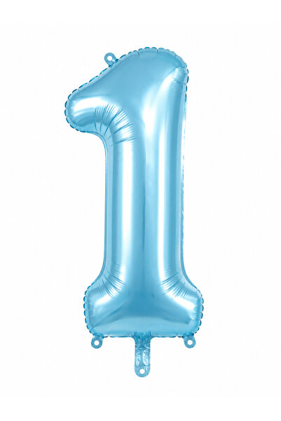 1 Mavi Rakam Balon 76cm