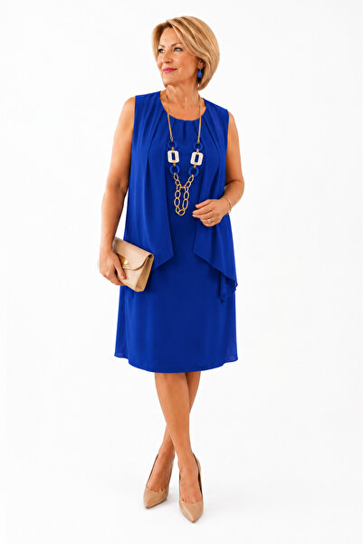Diva Exclusive Fashion Rochie elegantă midi din voal, cu croială lejeră, șal ...