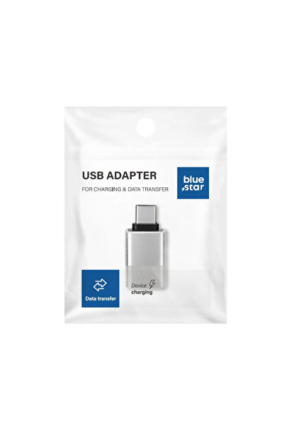 Bluestar Blue Star USB-A 3.0 (αρσενικό) σε Type-C (θηλυκό) αντάπτορας, λευκός