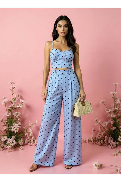 Andress Boutique Set Polka Glam, Albastru