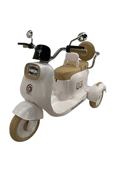 Kinderauto FavorBaby Trotinetă electrică cu 3 roți, Albă