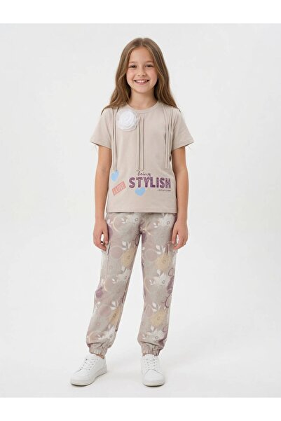 Kids Club Stylish Yazili Girls' Set