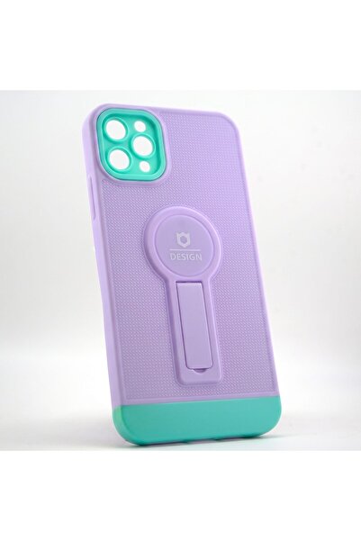 DARA Калъф с брониран дизайн и стойка за Apple iPhone 11 Pro Max, лилаво-син,...