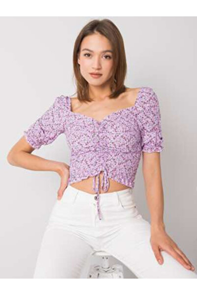 rue parıs Bluza Dama, RUE PARIS, Bumbac, Maneca scurta, Mov, model RO-BZ-2516...