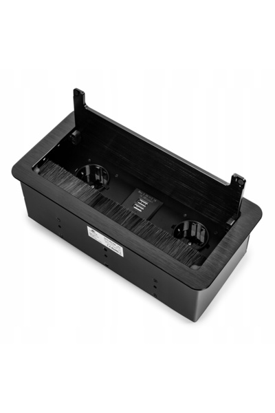 Spacetronik Priză retractabilă pentru blat, USB dublu, 1,5m, din oțel, pentru...