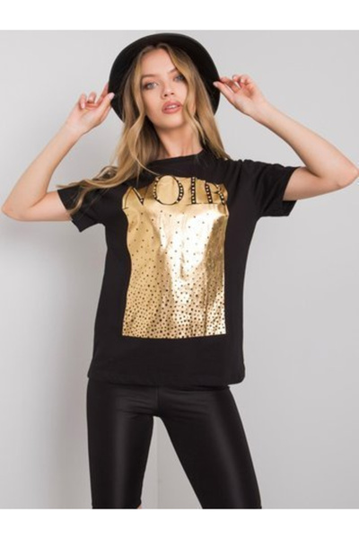 H&B Tricou Dama Mini, Imprimat, H&B, Negru Model HB-TS-3061.90