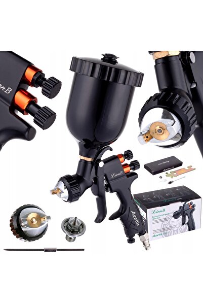 AUARİTA Pistol de vopsit 1,7mm + 1,3mm LVMP LION B pentru vopsit 600ml