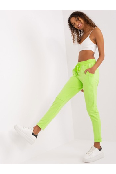 Relevance Pantaloni Trening Dama Dreapta, Guler inalt, RELEVANCE, Lime Casual...