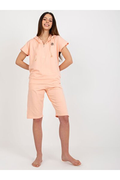 Berrak Pijama Dama, BERRAK, Bumbac, Maneca scurta, Piersica, model BR-PI-9186