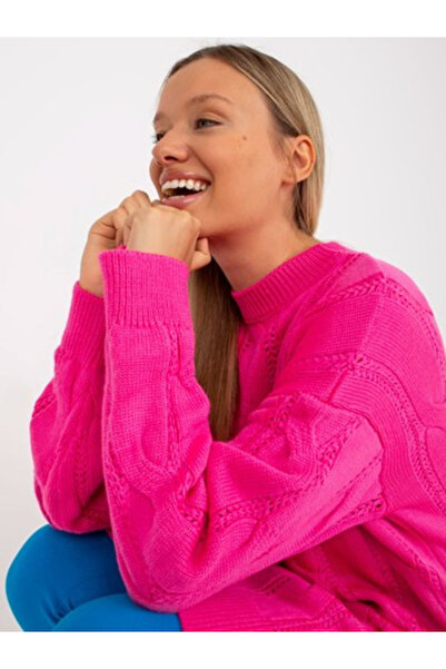 rue parıs Pulover Dama, RUE PARIS, Acril, Rochie oversize, Roz neon, model LC...