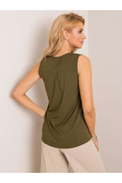 Nieznaszmnie Top Dama Fara maneci, Dantela, NieZnaszMnie, Khaki Casual Model ...
