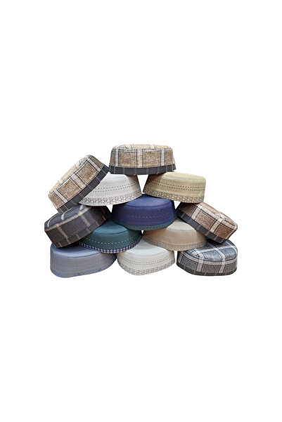 M.A Traders Muslim Prayer Cap Pack – Mixed Colors, Designs & Sizes – 12 Piece...