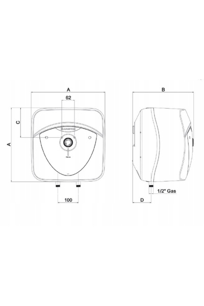 Ariston încălzitor de apă 15l. nad zlewozmywak o403