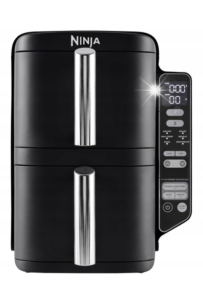 NINJA Friteuză fără ulei Double Stack SL300EU 2470W 7,6L Negru