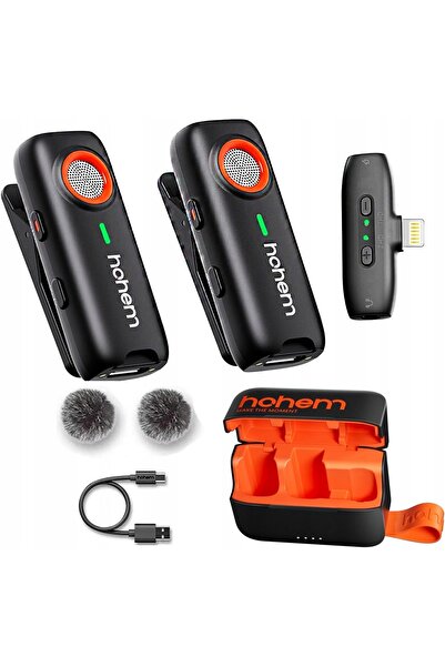 Hohem 2x Microfon Wireless + Carcasă de încărcare 2TX 1RX Mic-01 USB-C TYPE-C