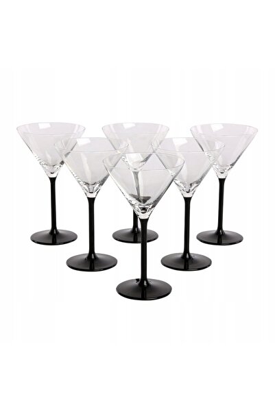 ALTOM DESIGN Pahare de martini 260ml ONYX cu picior negru