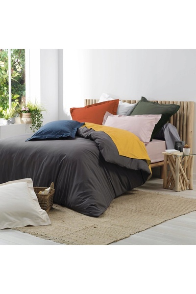 Douceur D'INTERIEUR Husă de pilotă galbenă din bumbac percal 240x220