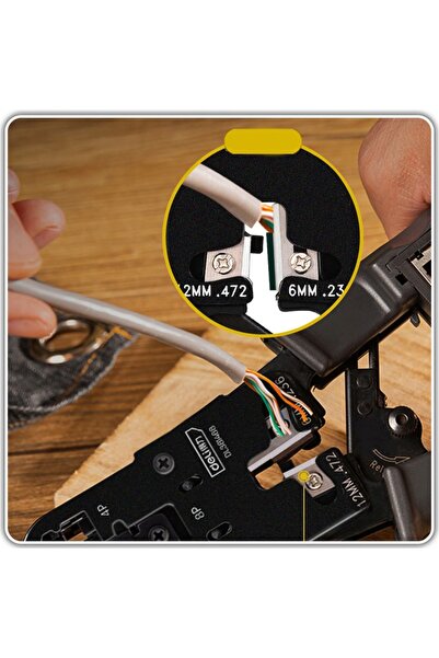 NO BRAND Tester de cabluri LAN cu clește de sertizare pentru conectori RJ45 R...