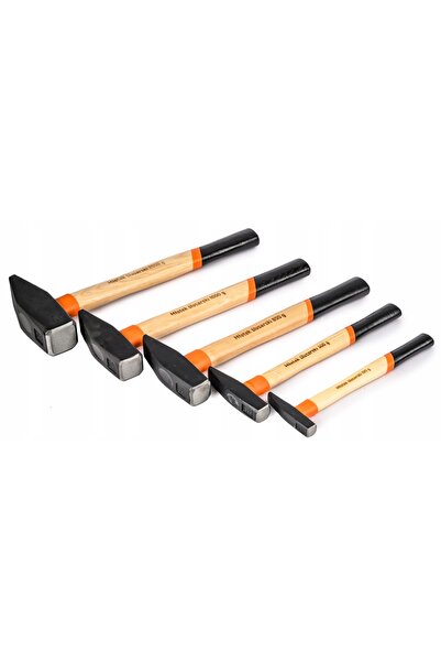 Falon Tech Set de ciocane de tâmplărie cu coadă din lemn, 100g-2KG, 5 bucăți