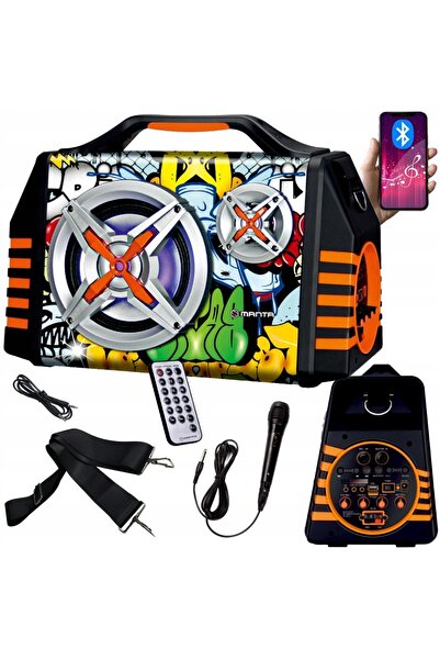 MANTA Boxă Bluetooth Portabilă Karaoke Microfon Helios 2 USB, AUX, FM 8h