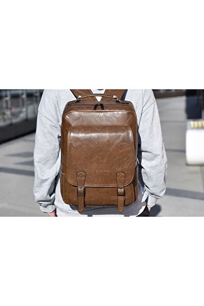 Baltan Rucsac de afaceri pentru laptop, clasic, din piele ecologică, spațios,...