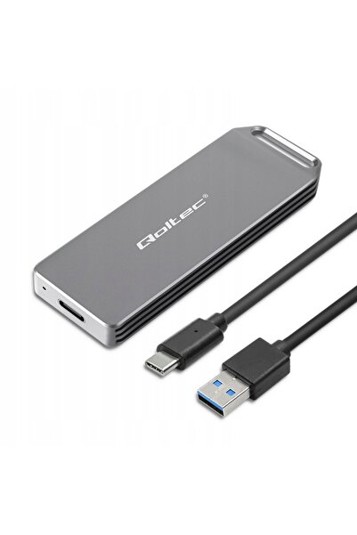 NO BRAND Carcasă Qoltec pentru disc M.2 SSD NVMe PCIe USB 3.1 10Gb/s 2TB argi...