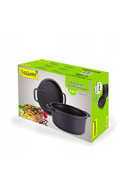 Maestro Oală + Tigaie Grill 6,4L din Aluminiu