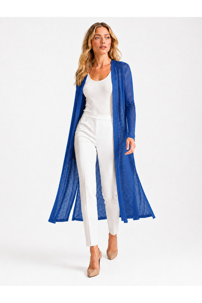 Neden Tekstil Long Thin Knitwear Cardigan Straight Cut Seasonal Loose Cardiga...