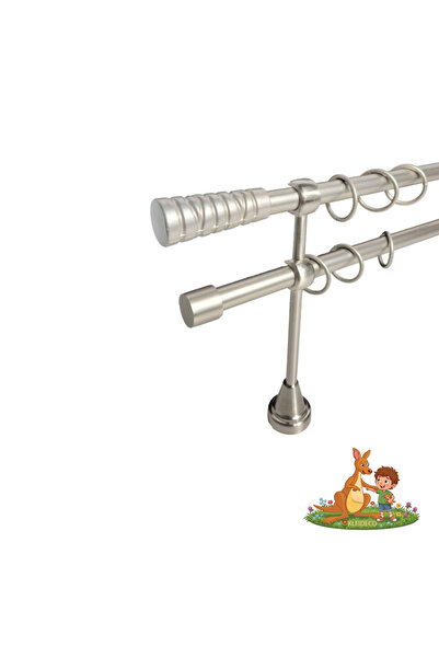KLEIDECO Double curtain rail COSTA RICA, Metal, Diameter 16 mm, LIBERIA ends,...