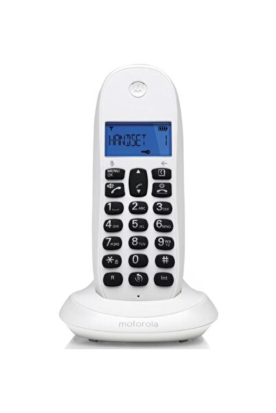 Motorola C1001CBW+ Безжичен телефон, Бял