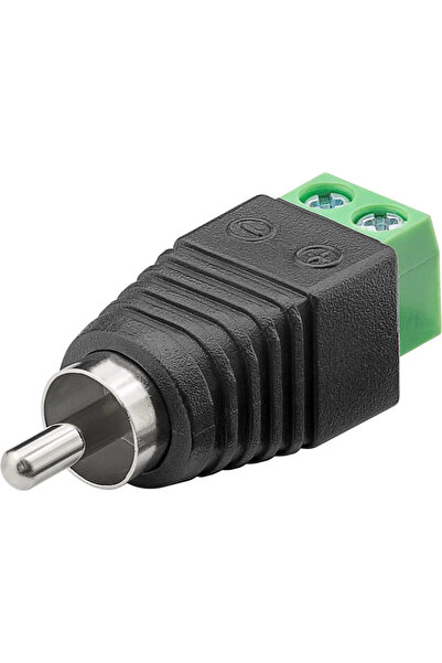 OEM RCA мъжки бърз конектор, тип винтова клемна колона, Goobay 76740