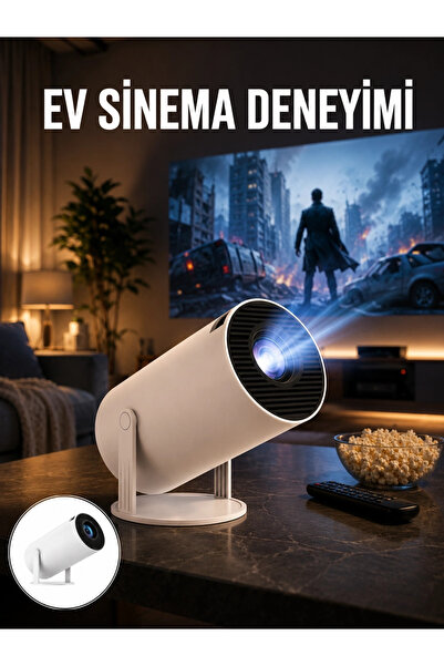 Epilons Sinema Projektörü Android Hdmı Usb Wifi Ses Çıkışlı Ayaklı Projeksiyon Taşınabilir Yeni Nesil