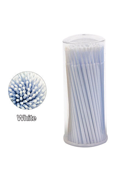 Choice17 White 100PCS/Bottle Eyelash Extension Micro Cleaning Swabs In Case L...