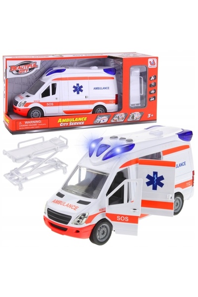 Nobo Kids Ambulanță Vehicul de Urgență Furgonetă Mașină Funcție Sonoră Mașină...