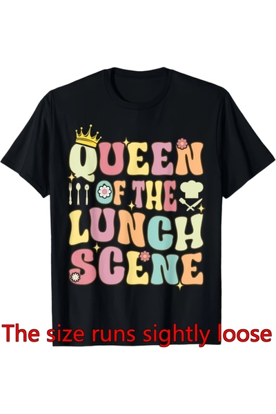 Ekim11 تي شيرت Queen of the Scene - هدية لموظفي الكافيتريا، ملابس مناسبة للنس...