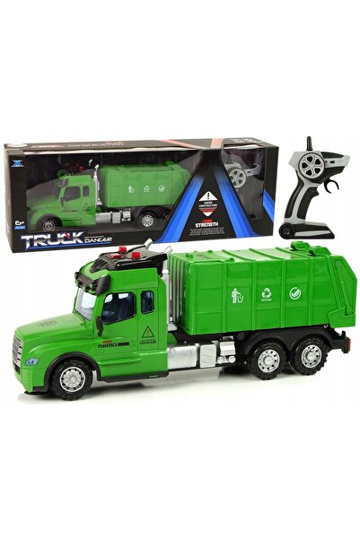 LeanToys Mașină de gunoi telecomandată Pilot 2,4G Lumini Sunete Verde