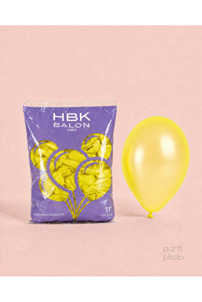 HBK Balon Hbk Fluorescent Yellow Balloon 11 Inch 100 Pieces, Neon Color Birth...
