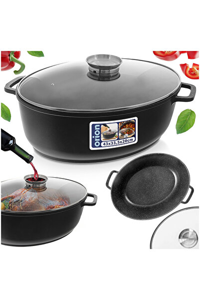 Orionis Oală de gătit ORION Granită Ovală 12 L pentru Inducție, compatibilă c...