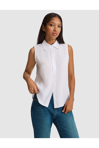 Pierre Cardin White Regular Fit Short Sleeve Shirt 50328644-Vr013