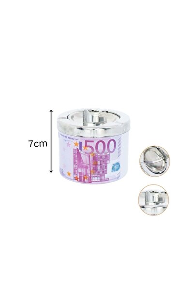 idei Scrumieră cilindrică cu capac rotativ închizător, înălțime 7cm, model im...