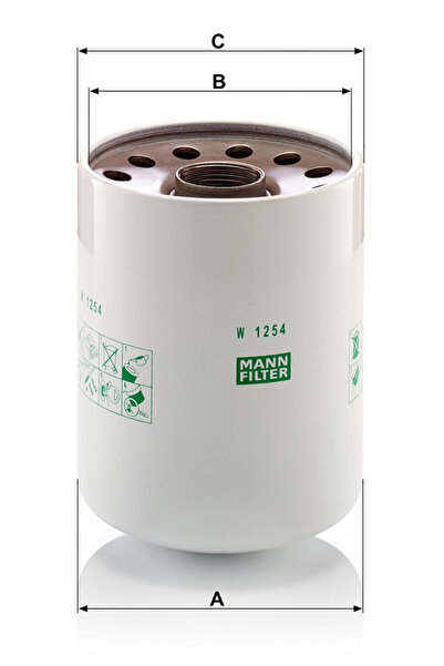 Mann-Filter Filtru de ulei MANN W 1254 X Filtru de ulei