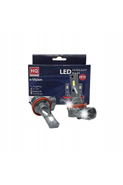 HQ Automotive Becuri LED H11 H8 H9 H16 SUPER ALBE 6000K 12V CANBUS PLUG AND P...