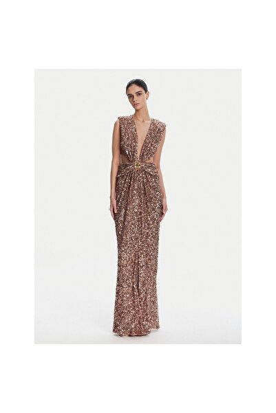 Elisabetta Franchi Rochie de seară pentru femei ABR4852E2 Maro