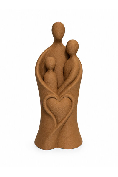 3dlink Statuetă Decorativă Familie cu Un Copil și Inimă – Sculptură Abstractă...