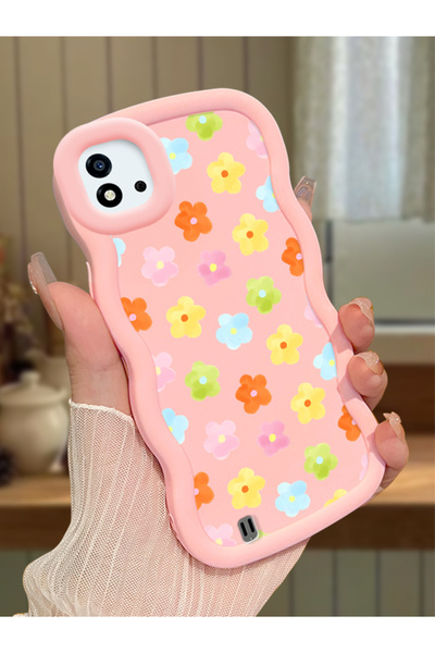 Hontinga Realme C11 2021 Compatible Case Camera Protector Pink Silicone Coupl...