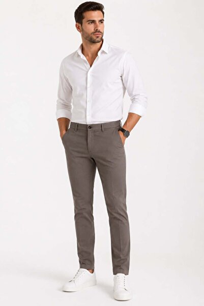 ModaPlaza Men's Dobby Linen Trousers