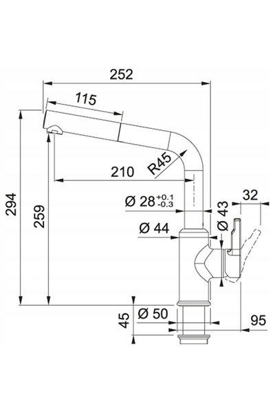 Franke Bateria Urban 115.0595.088 Alb polar