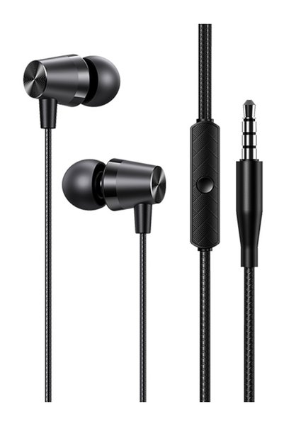 Usams earphones με μικρόφωνο EP-42, 3.5mm σύνδεση, Φ10mm, 1.2m, μαύρα